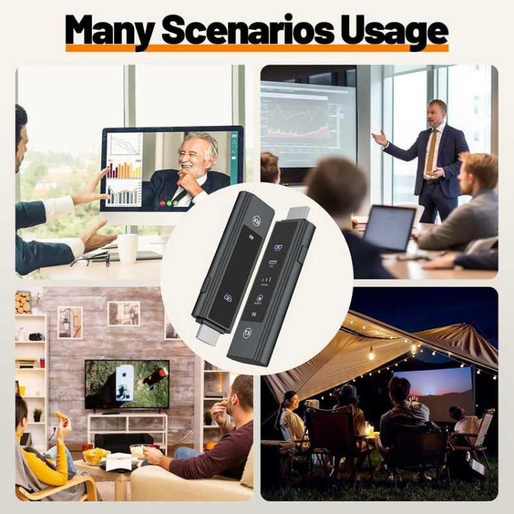 Extensor HDMI inalámbrico 4K HD con decodificación y salida 1080P para PC/portátil/proyector/TV Box