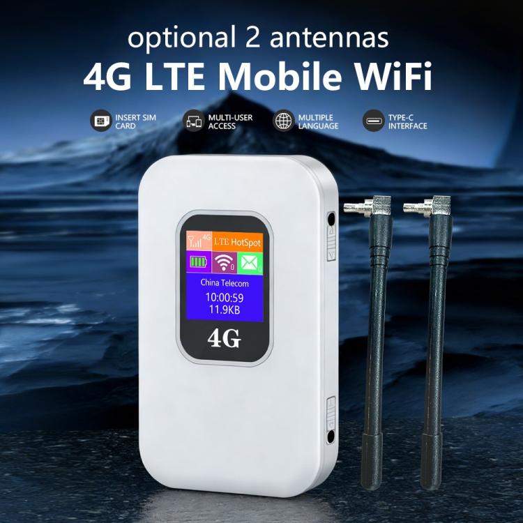 Router WiFi móvil M1-E versión euroasiática con 2 antenas, WiFi 6 de 300 Mbps, punto de acceso portátil 4G LTE., Eurasian Version 2 Antennas