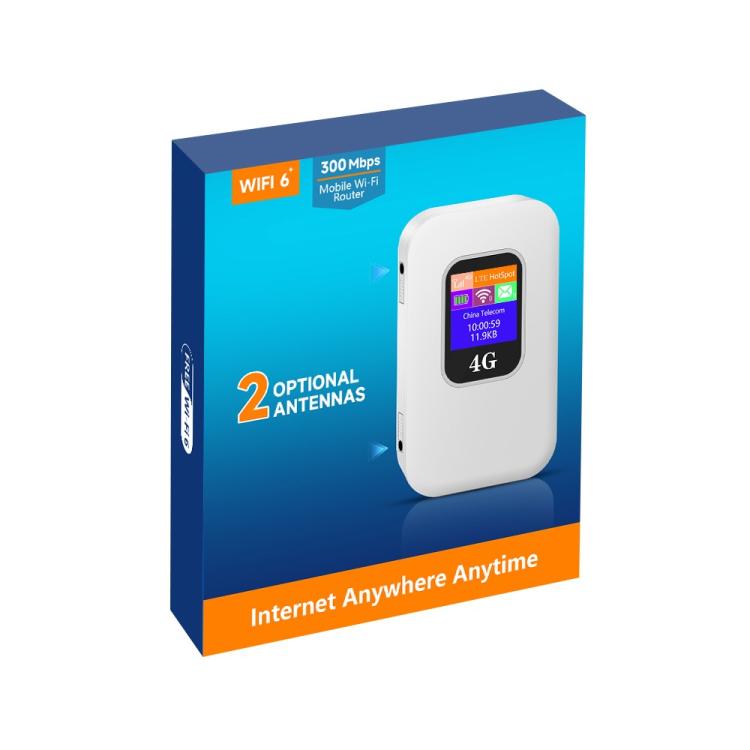 Router WiFi móvil M1-E versión euroasiática con 2 antenas, WiFi 6 de 300 Mbps, punto de acceso portátil 4G LTE., Eurasian Version 2 Antennas