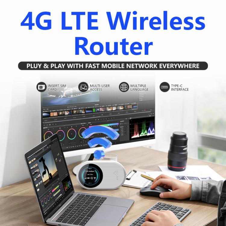 Router inalámbrico portátil M10 Pro 4G LTE WiFi 6 con punto de acceso móvil y pantalla OLED a color.