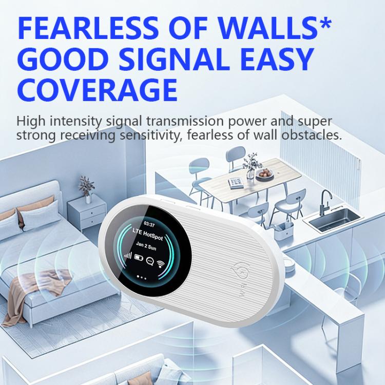 Router inalámbrico portátil M10 Pro 4G LTE WiFi 6 con punto de acceso móvil y pantalla OLED a color.