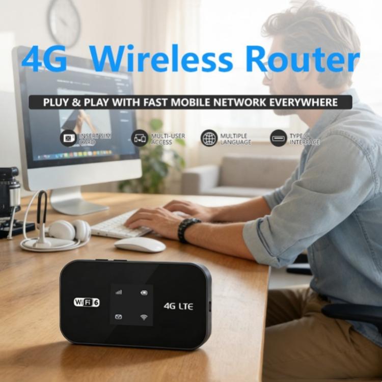 MF967P-E Punto de acceso portátil de 300 Mbps, router WiFi móvil 4G LTE 6, versión euroasiática con luz de color., MF967P-E