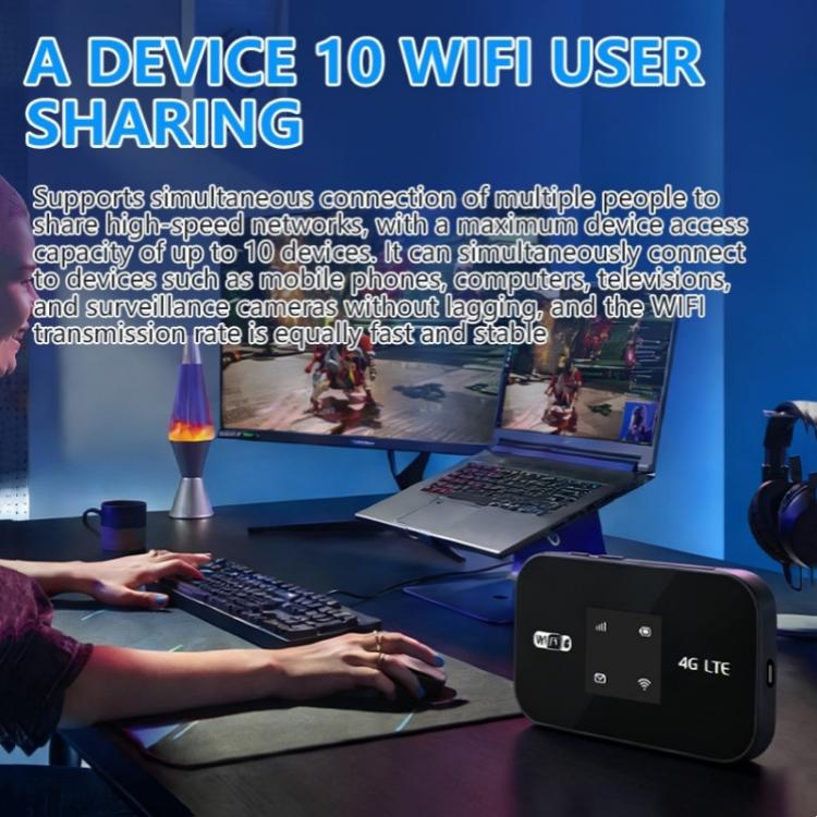 MF967P-E Punto de acceso portátil de 300 Mbps, router WiFi móvil 4G LTE 6, versión euroasiática con luz de color., MF967P-E