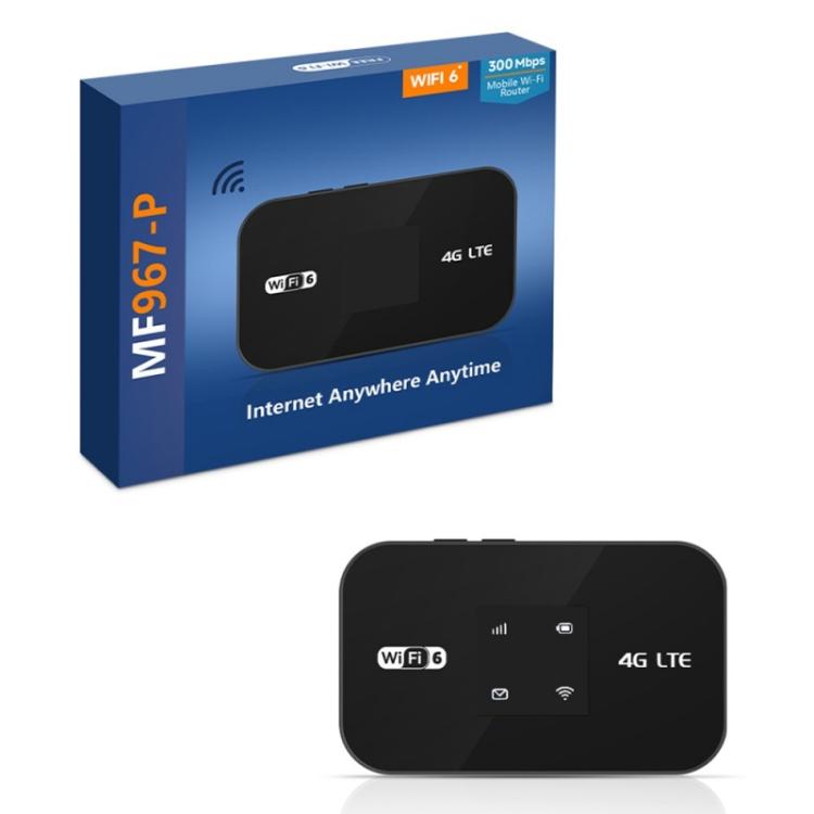 MF967P-E Punto de acceso portátil de 300 Mbps, router WiFi móvil 4G LTE 6, versión euroasiática con luz de color., MF967P-E