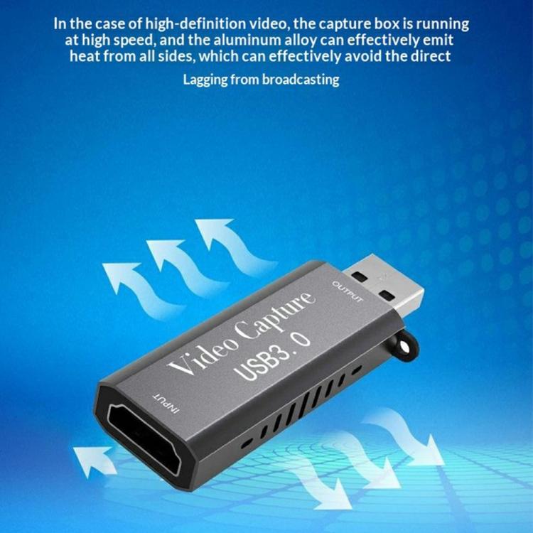Adaptador de captura de vídeo HU-07 HD a USB 3.0 para grabación de juegos 1080P a 60Hz, HU-07