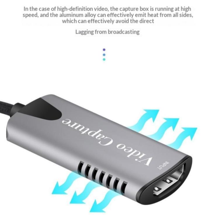 Tarjeta de captura de vídeo HU-04C para transmisión en directo de juegos en 4K mediante HDMI a USB tipo C, HU-04C