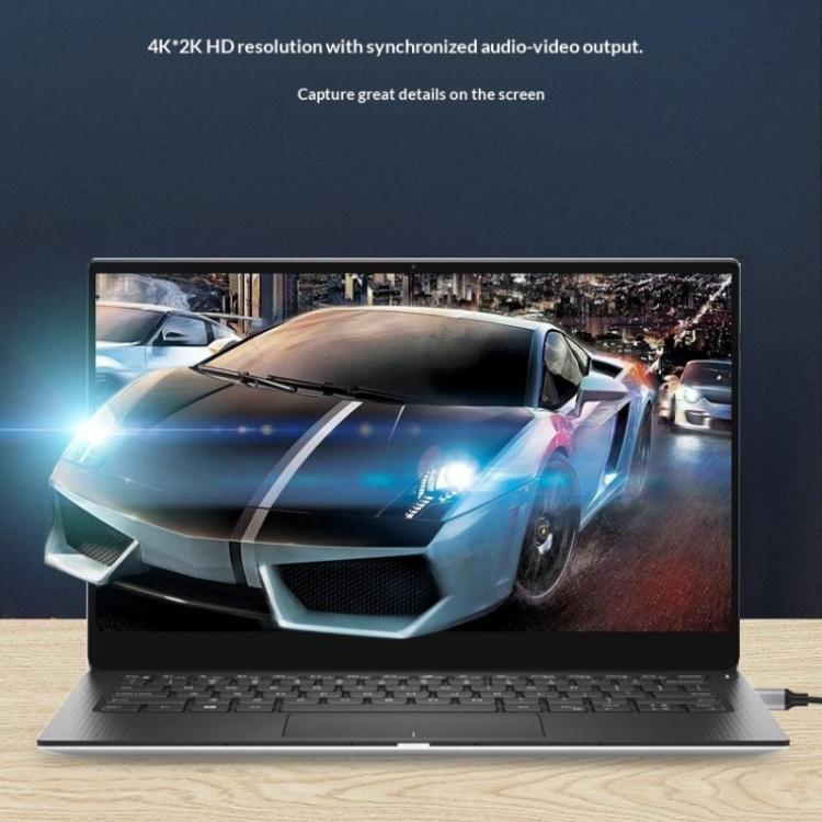 Tarjeta de captura de vídeo HU-04C para transmisión en directo de juegos en 4K mediante HDMI a USB tipo C, HU-04C