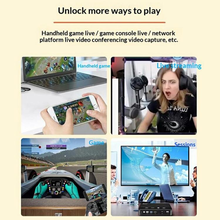 Tarjeta de captura de vídeo HU-04A 1080P 60Hz HDMI a USB Tipo-C / USB 2 en 1, HU-04A