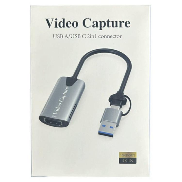 Tarjeta de captura de vídeo HU-04A 1080P 60Hz HDMI a USB Tipo-C / USB 2 en 1, HU-04A
