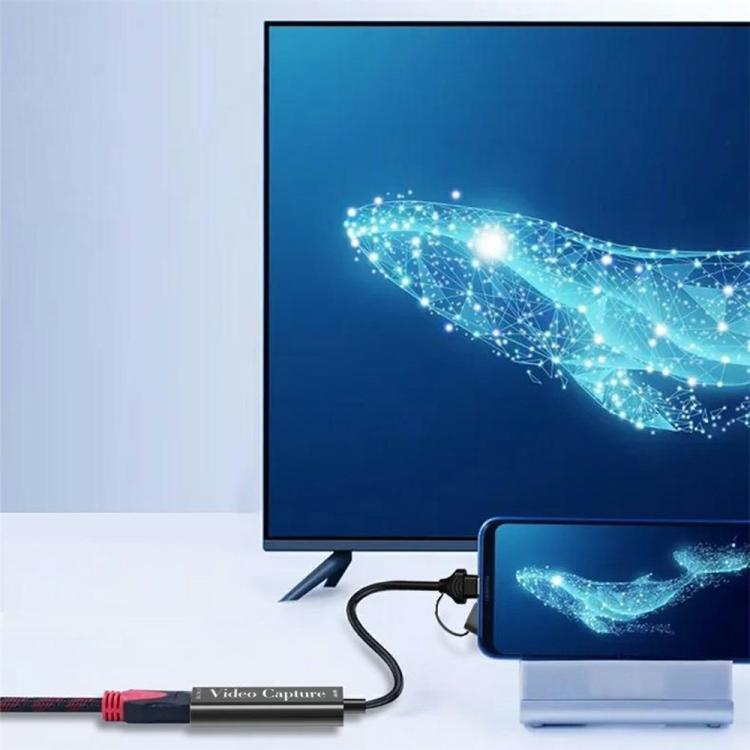 Cable adaptador HU-02A para transmisión en vivo, HDMI a USB/Tipo-C, tarjeta de captura de video 2 en 1, HU-02A