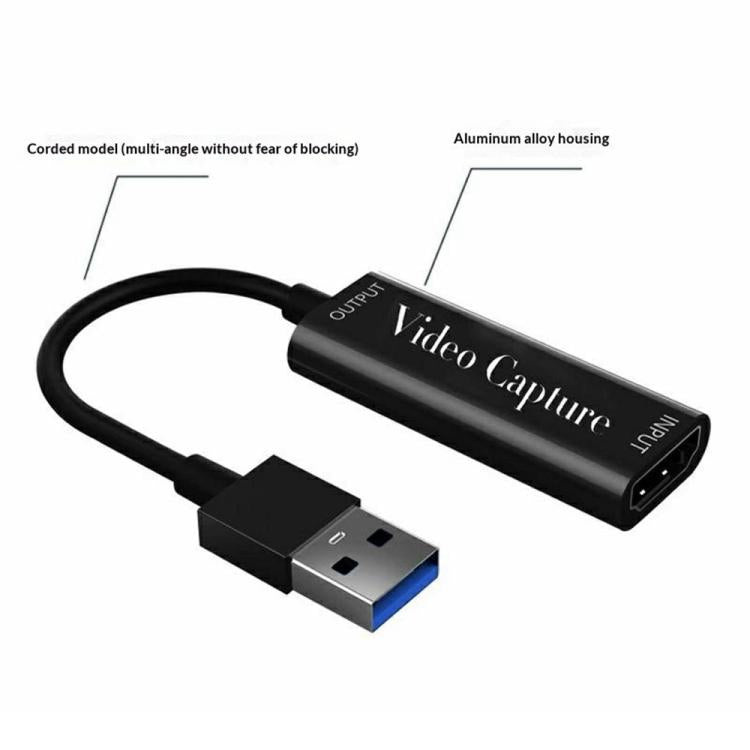 Cable adaptador HU-02 HDMI a USB 3.0 para tarjeta de captura de vídeo y transmisión en directo de juegos 1080P., HU-02