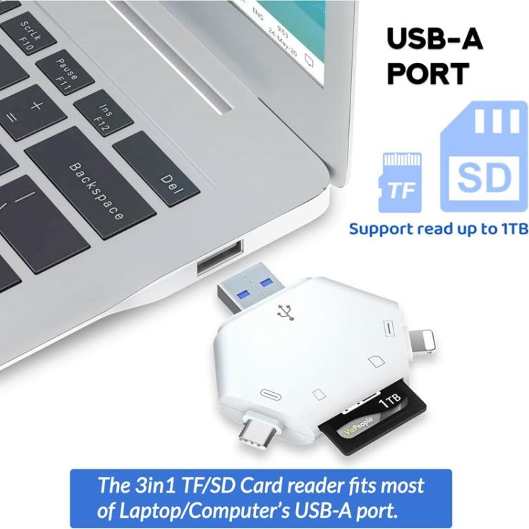 El lector de tarjetas magnéticas SD/TF 3.0 es compatible con teléfonos, drones, cámaras y ordenadores.