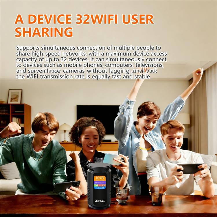 Router WiFi 4G Q52-E versión euroasiática con batería de 3000 mAh, ranura para tarjeta SIM, WiFi 6 CPE y módem de 300 Mbps., US Plug, EU Plug