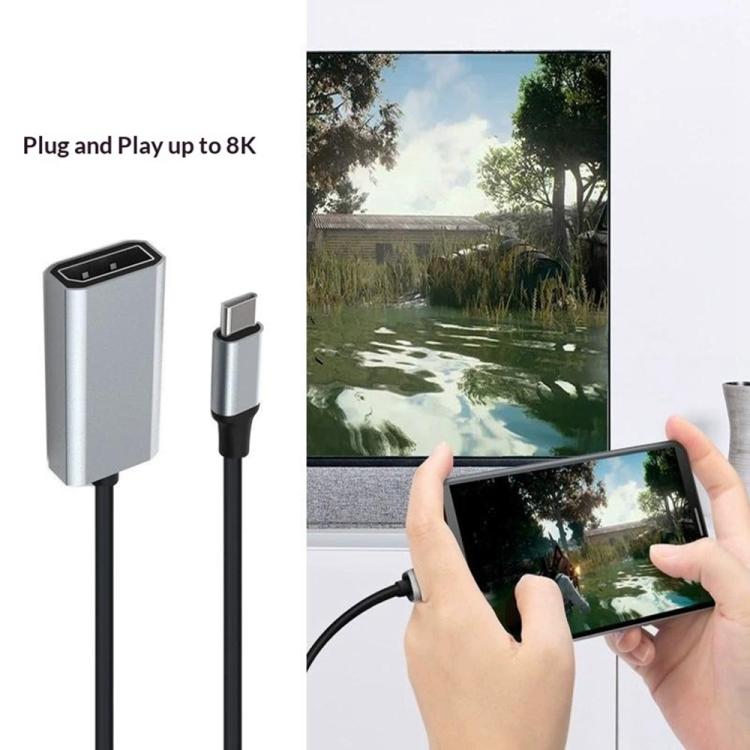 Cable adaptador de vídeo HDMI HC-67 DP 1.4 4K, conector macho tipo C a cable hembra DisplayPort., HC-67