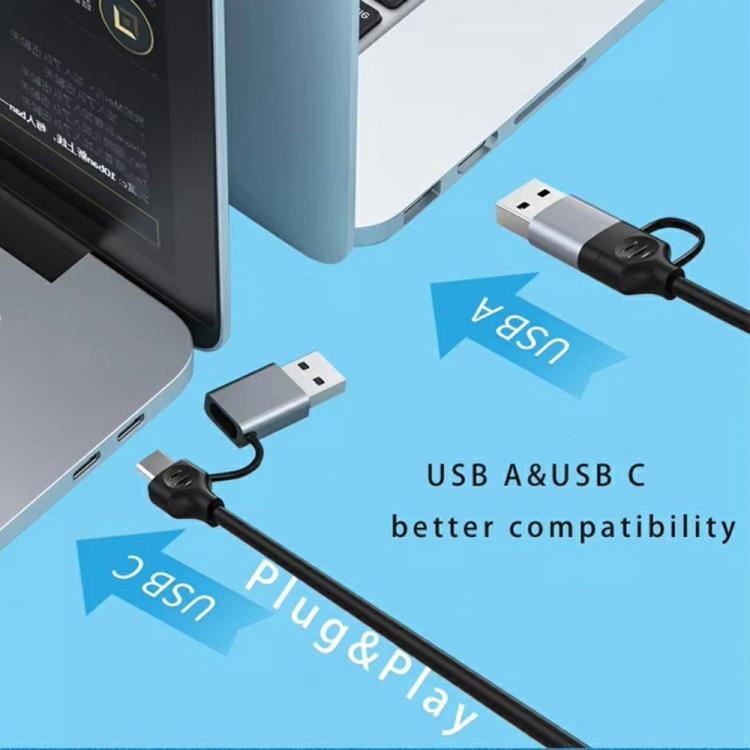 Adaptador Ethernet HC-78 con divisor de tarjeta de red USB-C/USB-A a USB 3.0/2.0 RJ45, 4 en 1., HC-78