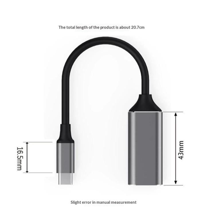 Adaptador HC-61 HDMI Video Audio Sync Cable Tipo-C a HDMI 4K / 60Hz, HC-61