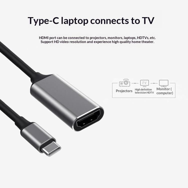 Adaptador HC-61 HDMI Video Audio Sync Cable Tipo-C a HDMI 4K / 60Hz, HC-61