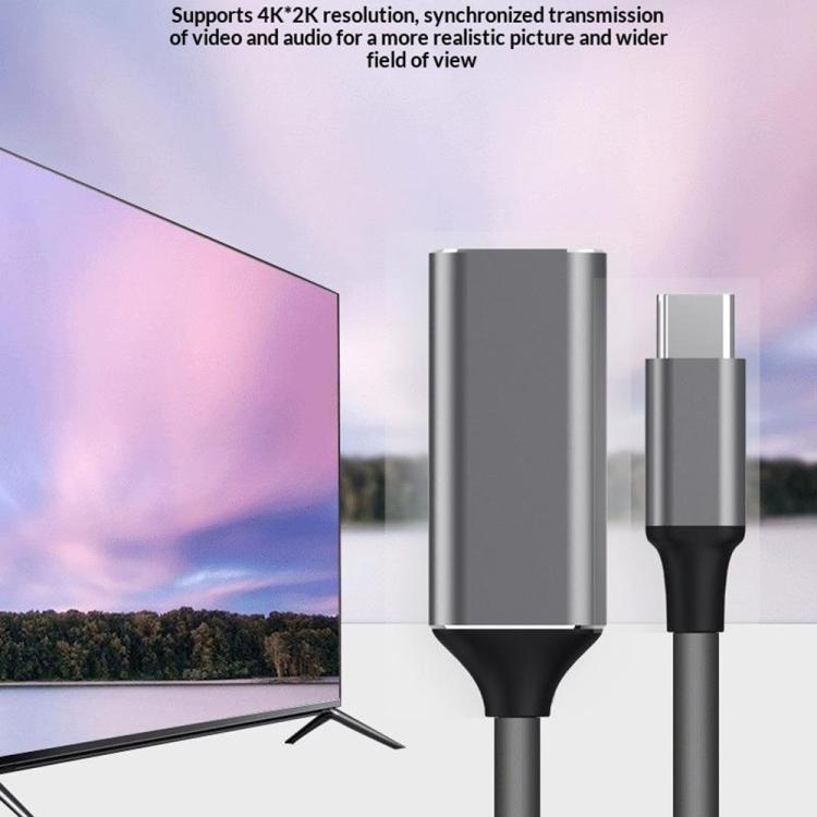 Adaptador HC-61 HDMI Video Audio Sync Cable Tipo-C a HDMI 4K / 60Hz, HC-61