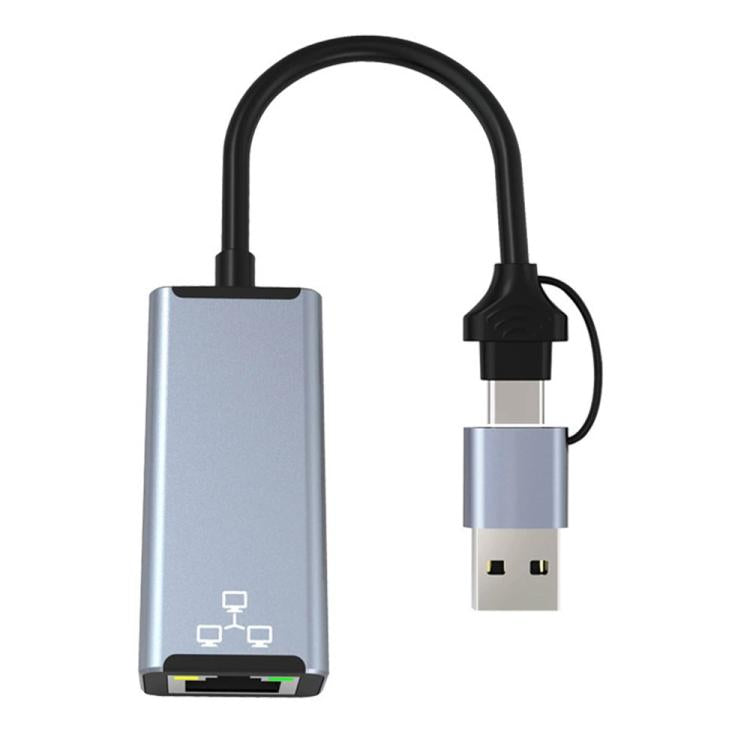 Adaptador Ethernet HC-72S USB-C/USB-A a RJ45 de 100 Mbps, HC-72S