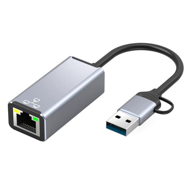 Adaptador Ethernet HC-72S USB-C/USB-A a RJ45 de 100 Mbps, HC-72S