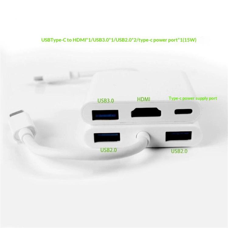 Estación de acoplamiento HC-04D 5 en 1, adaptador divisor USB 3.0/2.0 USB-C a 4K HD, concentrador USB-C., HC-04D