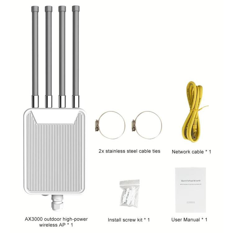 HW3000M AX3000 Punto de acceso inalámbrico para exteriores WiFi 6 Router WiFi de doble banda 3000Mbps Módem de alta potencia, US Plug, EU Plug, UK Plug, AU Plug