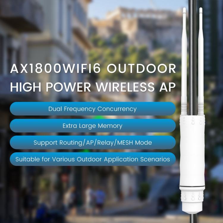 Repetidor de punto de acceso para exteriores HW1800Y IP67 resistente al agua, WiFi 6 AX1800, router de malla de doble banda 2.4/5.8G, US Plug, EU Plug, UK Plug, AU Plug