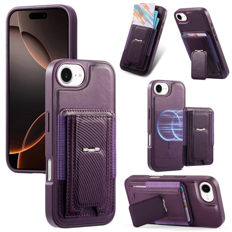 Funda CaseNeo Fold Holder Retro con bolsa elástica para tarjetas y parte trasera magnética para teléfono., For iPhone 17e / 16e, For iPhone 17 Pro Max, For iPhone 17 Pro, For iPhone 17, For iPhone Air, For iPhone 16 Pro Max, For iPhone 16 Pro          ...