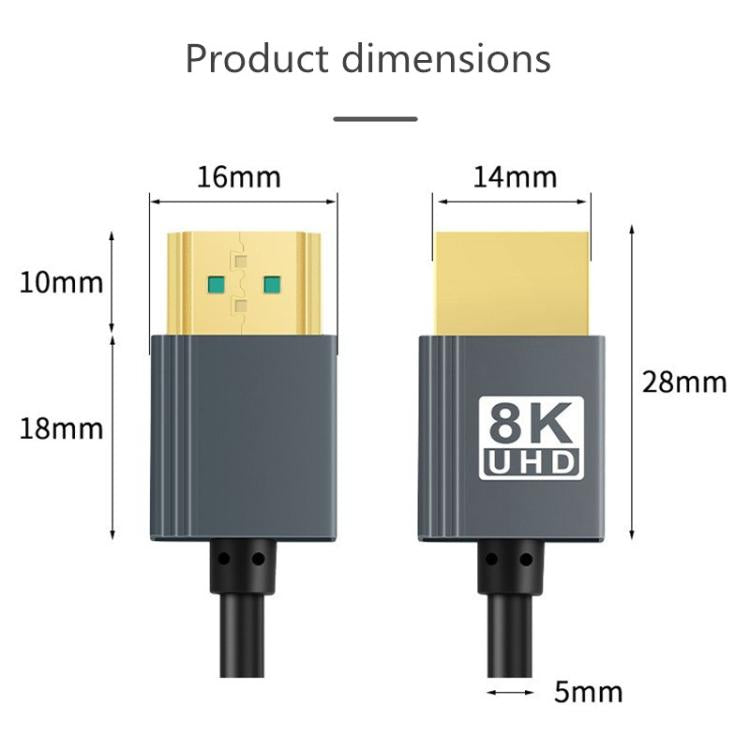 Cable HDMI de alta definición versión 2.1, cable de vídeo 8K, cable de conexión para ordenador, televisor y proyector., 1.64ft, 3.3FT, 6.6FT