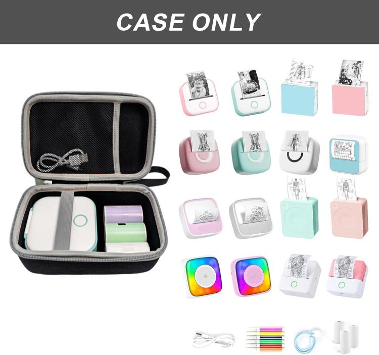 Funda protectora portátil rígida para mini impresoras de bolsillo, compatible con los modelos Memoking T02 / Phomemo M02 / M02S / M02 Pro / Q30S.
