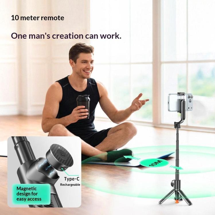 T01 Mini palo selfie para fotografía, trípode extensible de 69 cm, soporte para teléfono con control remoto Bluetooth