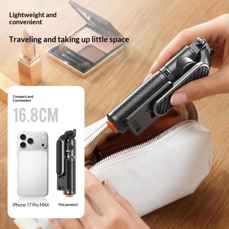 T01 Mini palo selfie para fotografía, trípode extensible de 69 cm, soporte para teléfono con control remoto Bluetooth