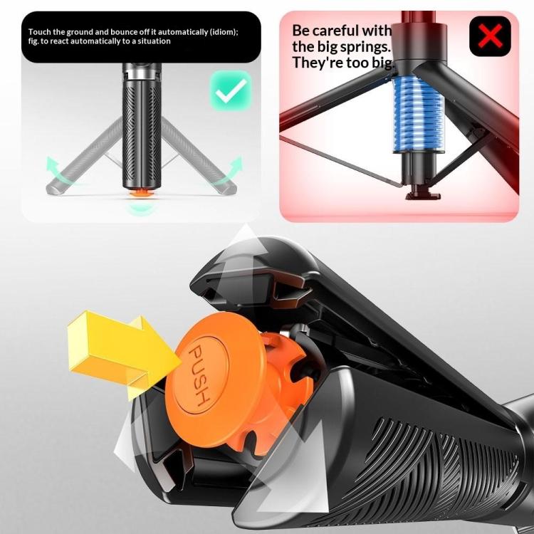 T01 Mini palo selfie para fotografía, trípode extensible de 69 cm, soporte para teléfono con control remoto Bluetooth