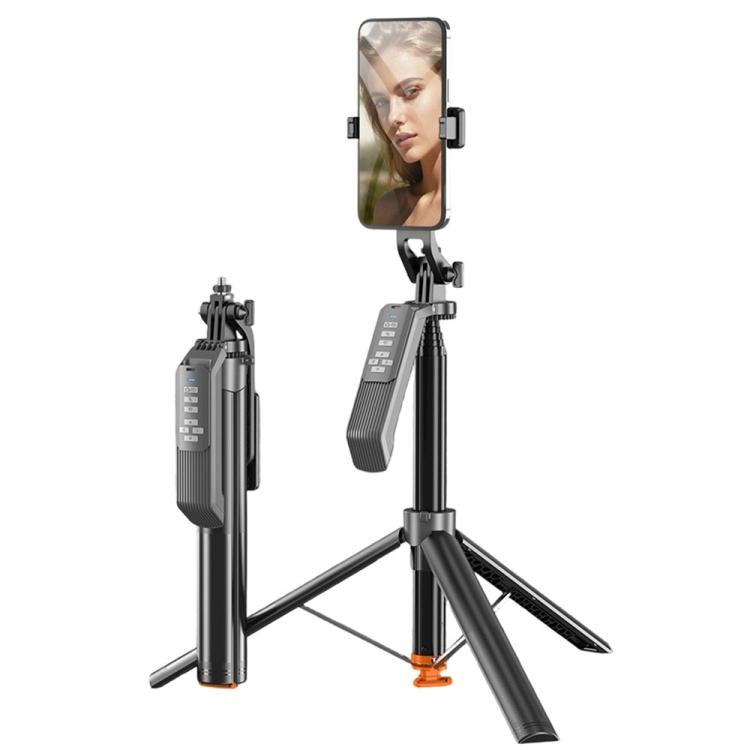Trípode para teléfono con control remoto Bluetooth T02TK, rotación de 360 grados, palo selfie.
