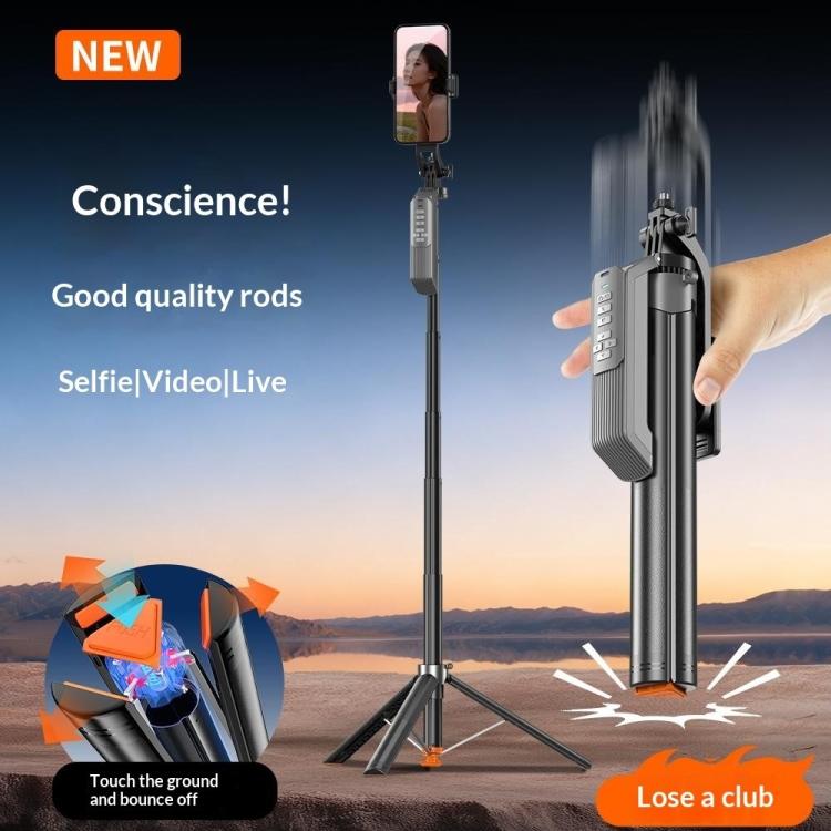 Trípode para teléfono con control remoto Bluetooth T02TK, rotación de 360 grados, palo selfie.