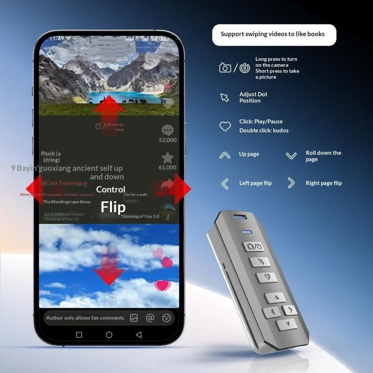 Trípode para teléfono con control remoto Bluetooth T02TK, rotación de 360 grados, palo selfie.