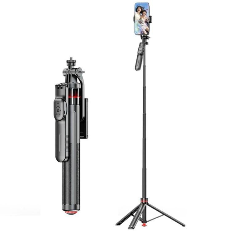 Trípode automático extensible F06 Travel de 1300 mm con despliegue de un solo toque y soporte para palo selfie., F06
