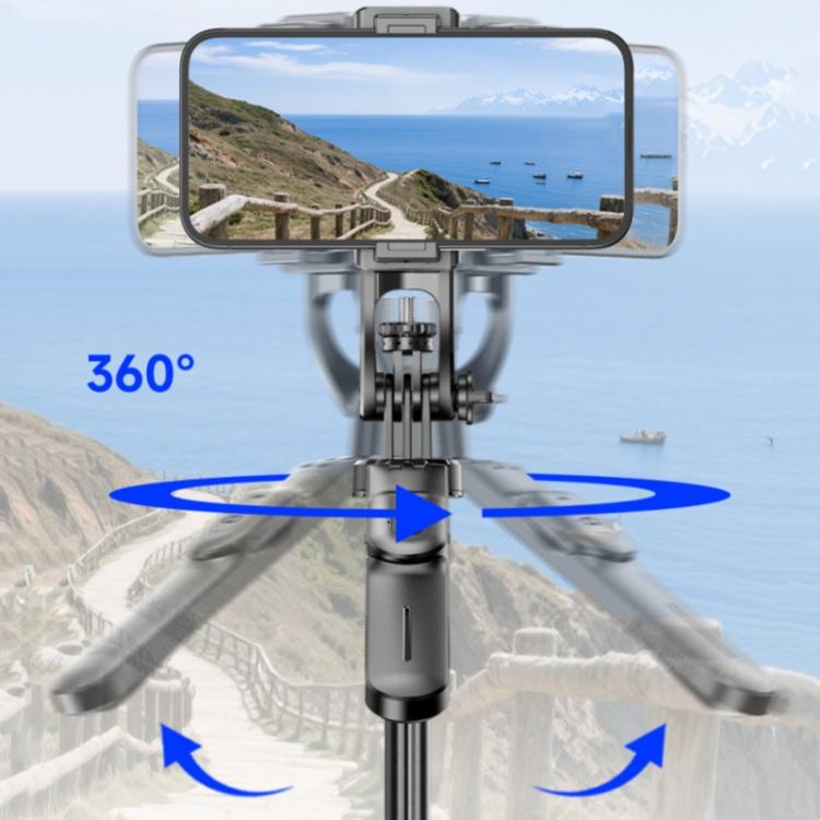 Trípode automático extensible F06 Travel de 1300 mm con despliegue de un solo toque y soporte para palo selfie., F06