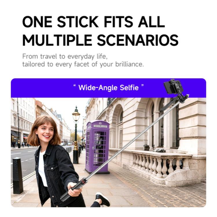 F05 Soporte para teléfono con control remoto para fotografía y vlogging, palo selfie extensible y trípode, F05
