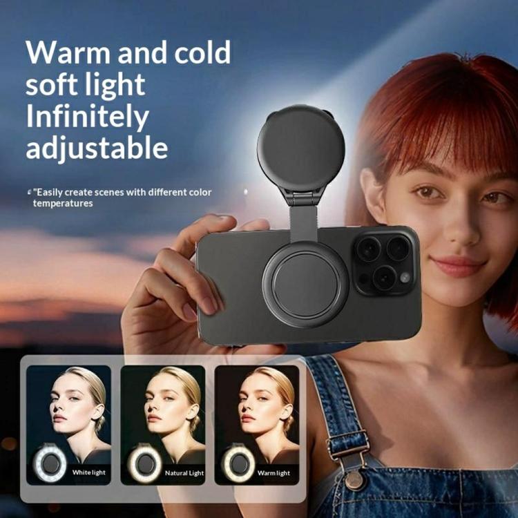 D13 para teléfono, luz de relleno LED portátil, 3 modos de color, anillo magnético para fotografía.