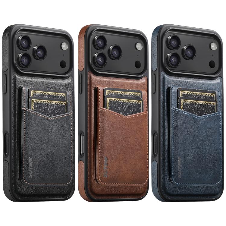 Funda para teléfono Suteni G1S5 2 en 1 con abrebotellas magnético desmontable, tarjetero y parte trasera de piel de vaca., For iPhone 13 Pro Max, For iPhone 13 Pro, For iPhone 13, For iPhone 12 / 12 Pro, For iPhone 12 Pro Max