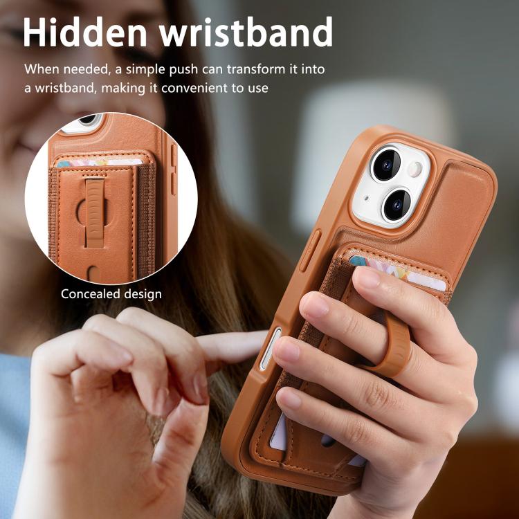 Funda para teléfono CaseNeo Retro con pulsera elástica y tarjetero magnético., For iPhone 15, For iPhone 14, For iPhone 14 Pro, For iPhone 14 Pro Max, For iPhone 13 Pro Max, For iPhone 13 Pro, For iPhone 13