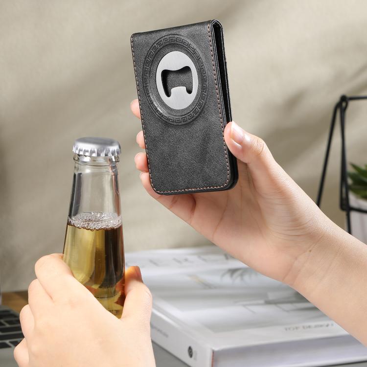Funda para teléfono Suteni G5S5 2 en 1 con abrebotellas magnético desmontable, tarjetero y parte trasera de piel de vaca., For iPhone 17 Pro Max, For iPhone 17 Pro, For iPhone 17, For iPhone Air, For iPhone 16 Pro Max, For iPhone 16 Pro                ...