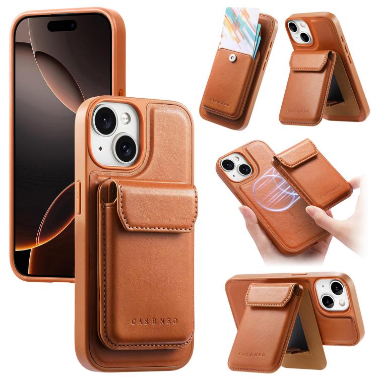 Funda para teléfono CaseNeo Retro Multi-Card Bag con parte trasera magnética, For iPhone 15, For iPhone 14, For iPhone 14 Pro, For iPhone 14 Pro Max, For iPhone 13 Pro Max, For iPhone 13 Pro, For iPhone 13