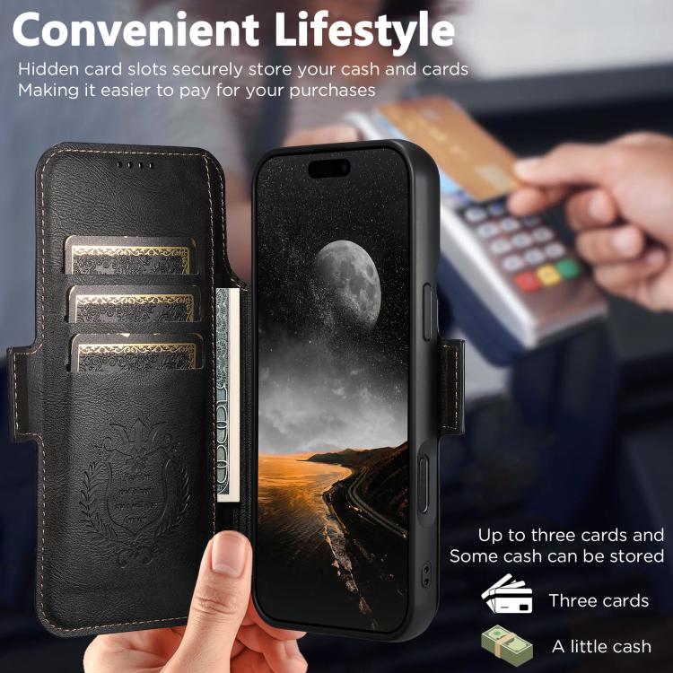Funda para teléfono Suteni Q07S5 3 en 1 desmontable con abridor de botellas, tarjetero y cierre magnético, fabricada en piel vegana con empalme izquierdo y derecho., For iPhone 13 Pro Max, For iPhone 13 Pro, For iPhone 13, For iPhone 12                ...