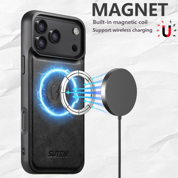 Funda para teléfono Suteni Q07S5 3 en 1 desmontable con abridor de botellas, tarjetero y cierre magnético, fabricada en piel vegana con empalme izquierdo y derecho., For iPhone 13 Pro Max, For iPhone 13 Pro, For iPhone 13, For iPhone 12                ...