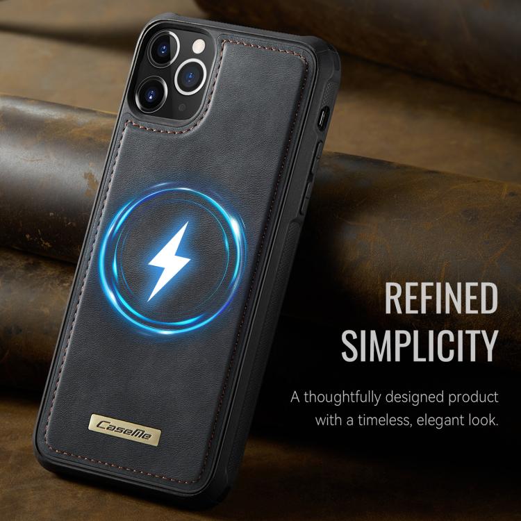 Funda trasera magnética de piel vegana para teléfono CaseMe Serie C69, For iPhone 11 Pro Max, For iPhone 11, For iPhone 11 Pro, For iPhone 17e /16e, For iPhone 15 Plus / 14 Plus, For iPhone 12 / 12 Pro