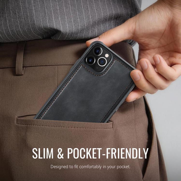 Funda trasera magnética de piel vegana para teléfono CaseMe Serie C69, For iPhone 11 Pro Max, For iPhone 11, For iPhone 11 Pro, For iPhone 17e /16e, For iPhone 15 Plus / 14 Plus, For iPhone 12 / 12 Pro