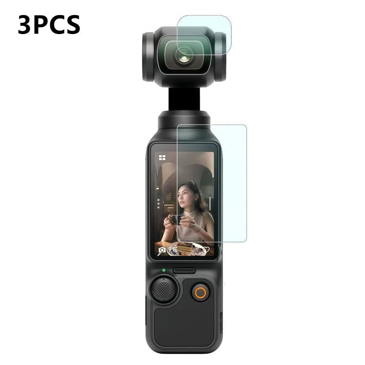 3 láminas protectoras antiarañazos para pantallas de cámara, For DJI Osmo Pocket 4 Standard Tempered Glass, For DJI Osmo Pocket 4 AR Anti-Reflective Glass
