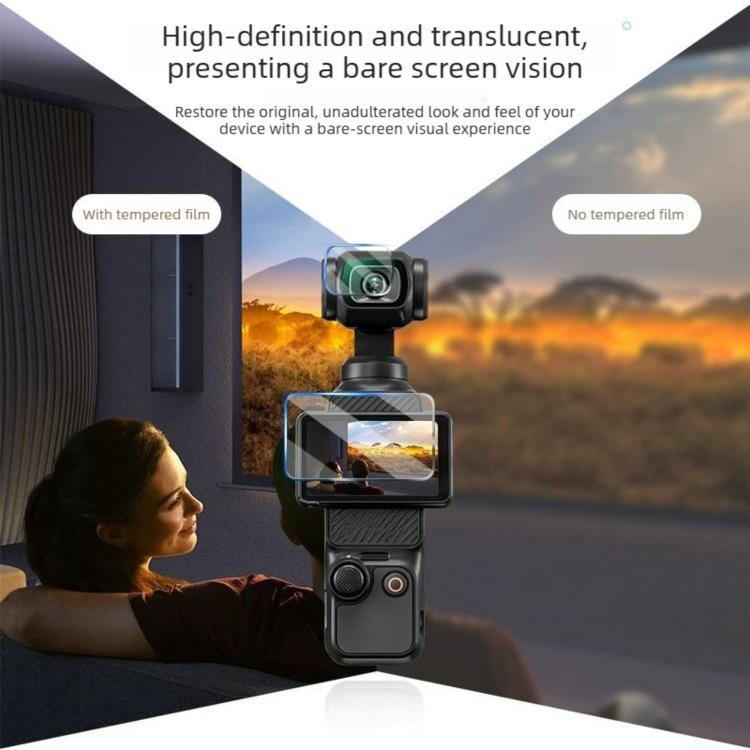 3 láminas protectoras antiarañazos para pantallas de cámara, For DJI Osmo Pocket 4 Standard Tempered Glass, For DJI Osmo Pocket 4 AR Anti-Reflective Glass